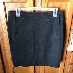 A/X Armani Exchange Pencil Skirt Zipper Pockets Back Zip Slit Black - 6